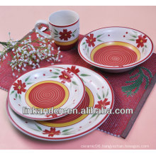 KC-00190/ceramic plate set/round shape/high quality ceramics